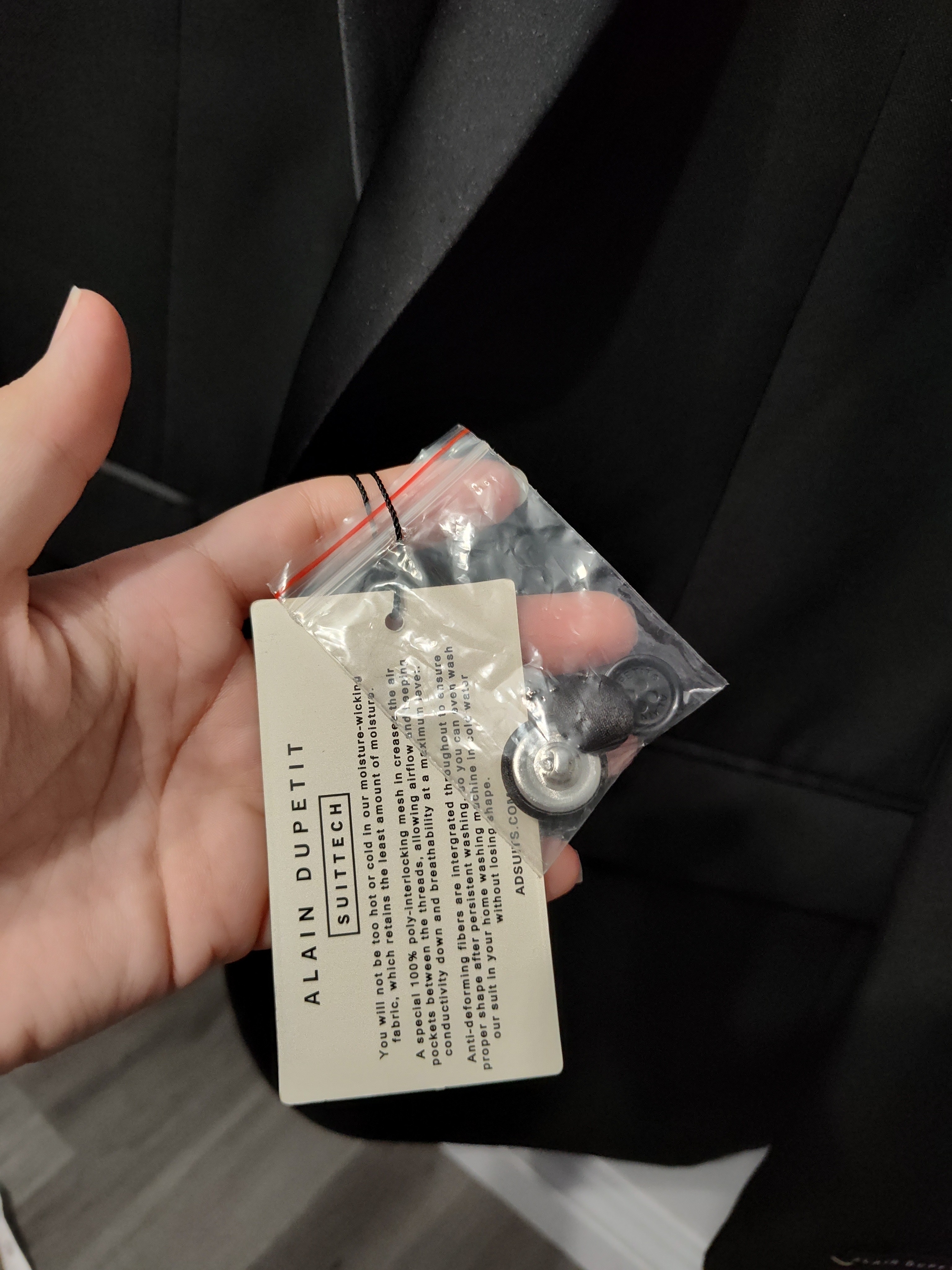 Nwt Alain Dupetit 42r Men's Black Tuxedo Jacket Blazer Suit Satin Lapel Single — image 8 of 8